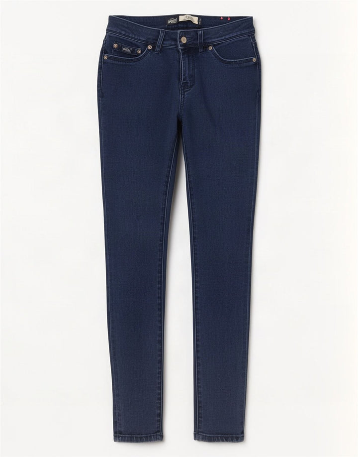 Superdry Damen Alexia Jegging Jeans W25 L31 Marineblau Baumwolle