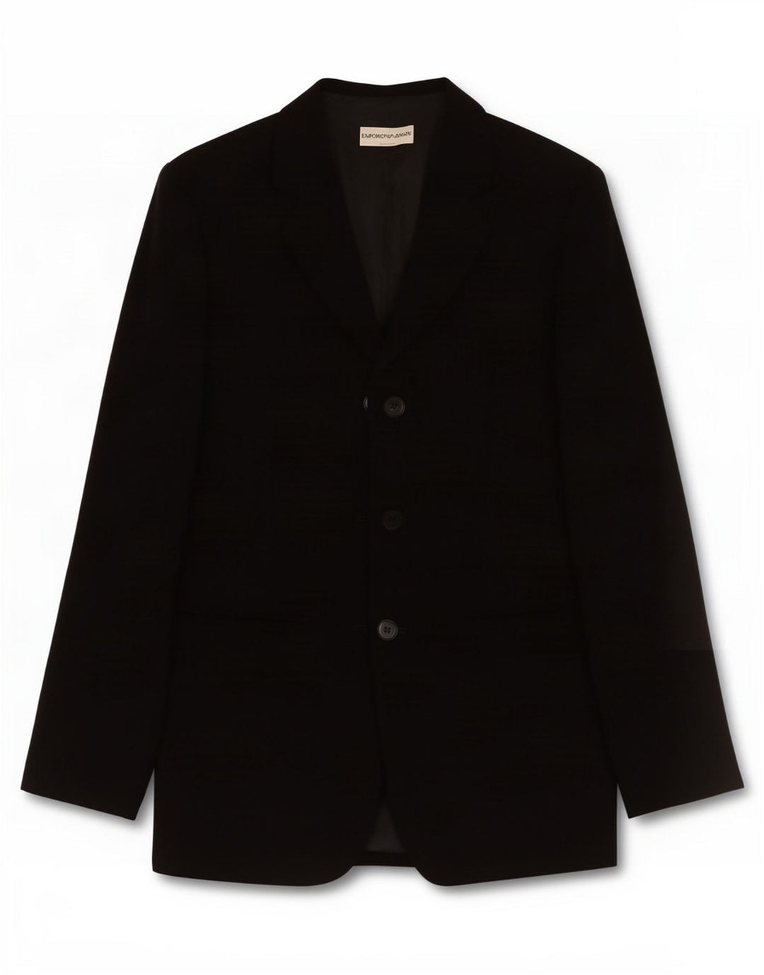 Emporio Armani Damen 3-Knopf-Blazerjacke IT 40 Small Schwarz Polyester