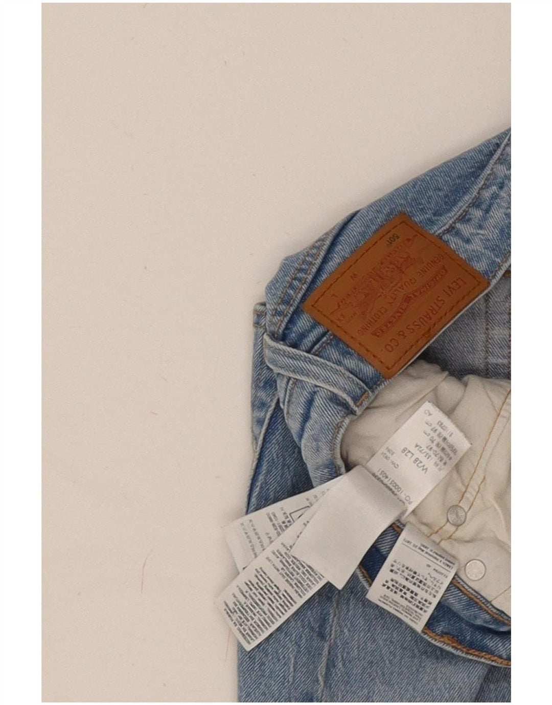 Levi's Damen 501 Straight Jeans W28 L28 Blaue Baumwolle