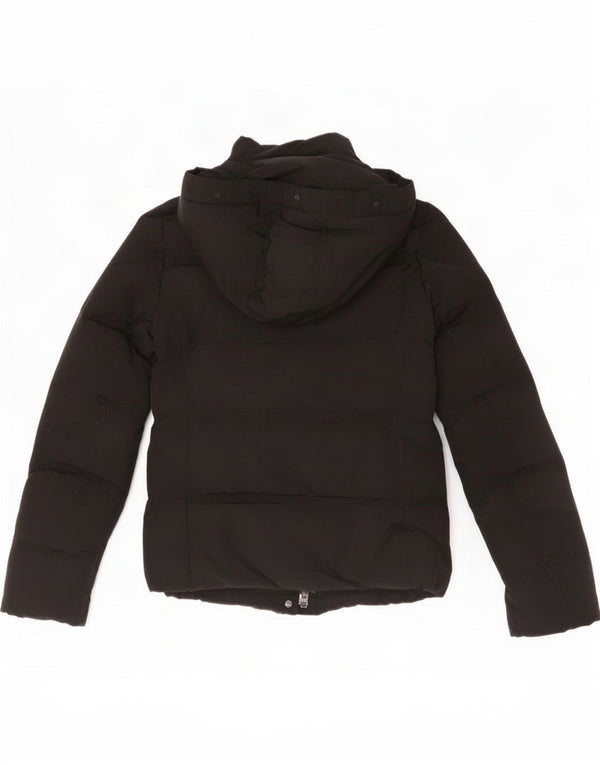 Woolrich Wattierte Damenjacke mit Kapuze, UK 6, XS, Schwarz, Polyester