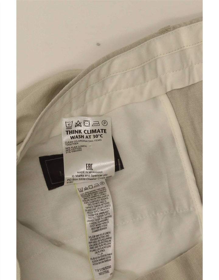 Marks & Spencer Herren-Chinohose mit normaler Passform, W36, L33, Beige, Flachs