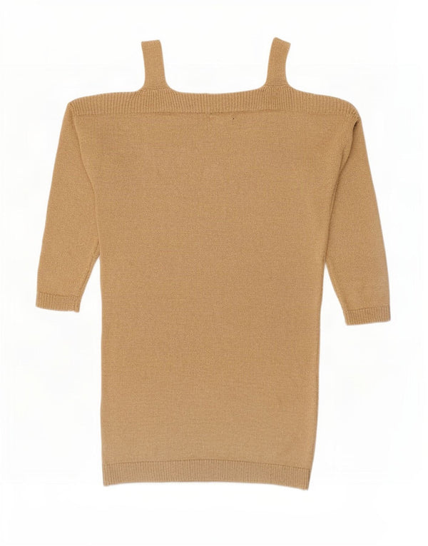 Schulterfreies Pulloverkleid für Damen von Massimo Dutti, Gr. 10, Größe S, Beige