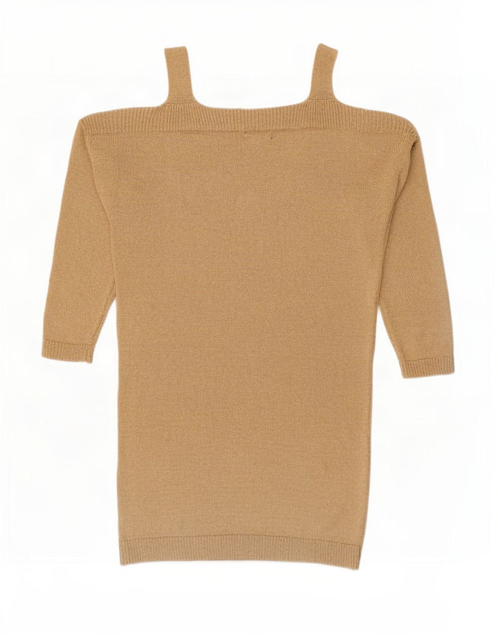 Schulterfreies Pulloverkleid für Damen von Massimo Dutti, Gr. 10, Größe S, Beige