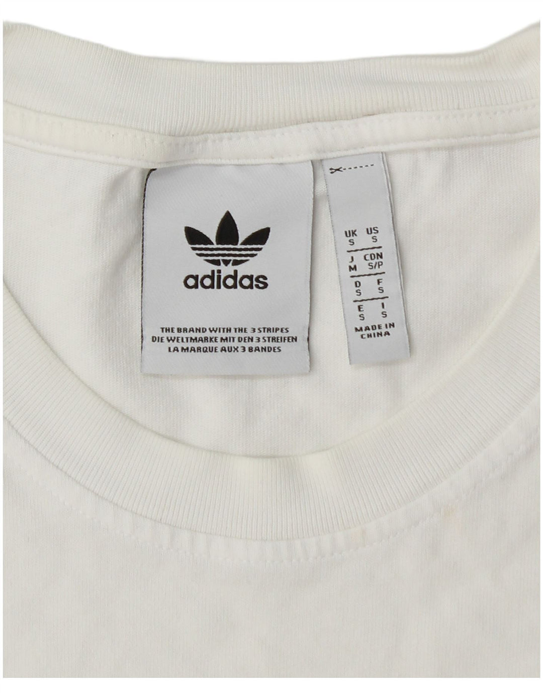 ADIDAS Herren Grafik T-Shirt Top Small Weiß