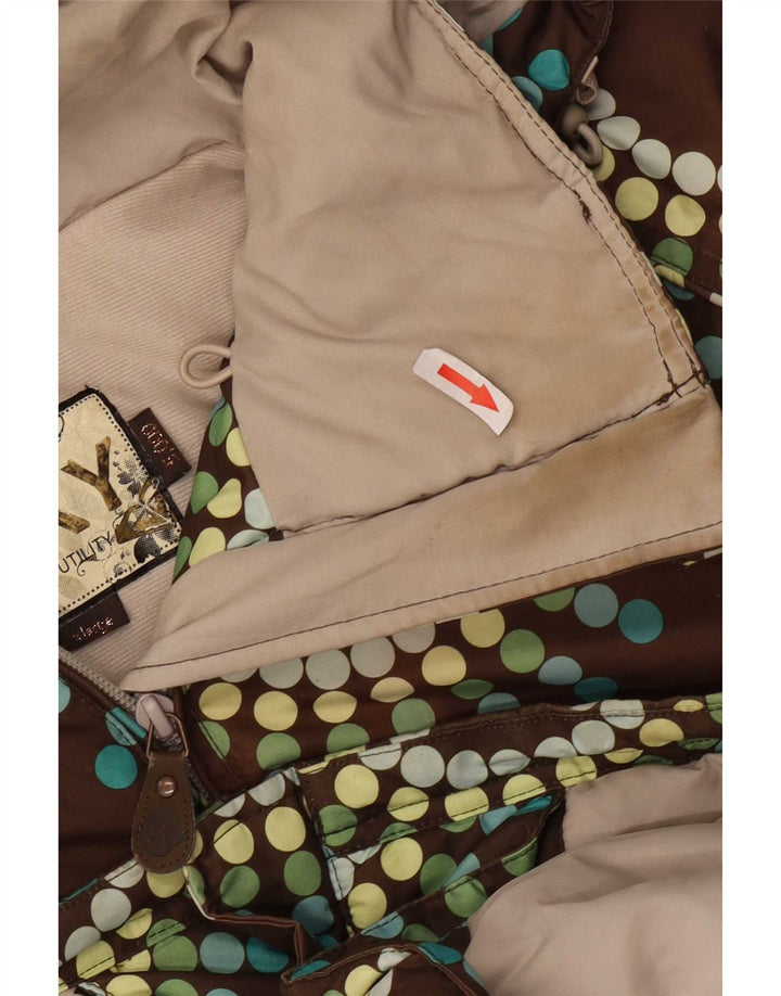 Roxy Damen-Windbreakerjacke mit Kapuze, UK 18, XL, braun, geometrisch, Polyester