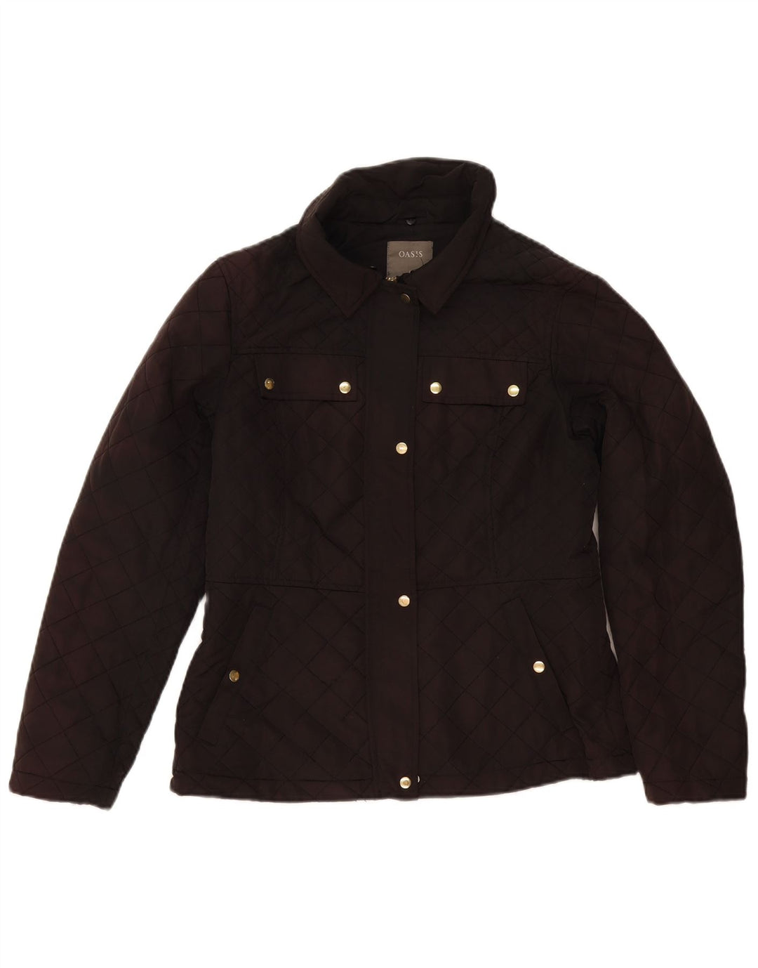 Oasis Damen Steppjacke UK 14 Medium Schwarz Polyester