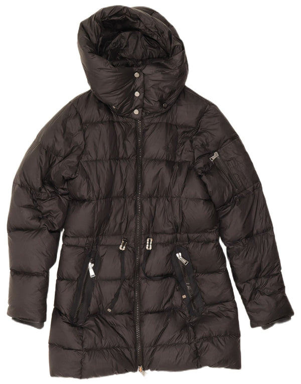 Polo Ralph Lauren gepolsterter Damenmantel mit Kapuze, UK 14, Mittelschwarzes Nylon