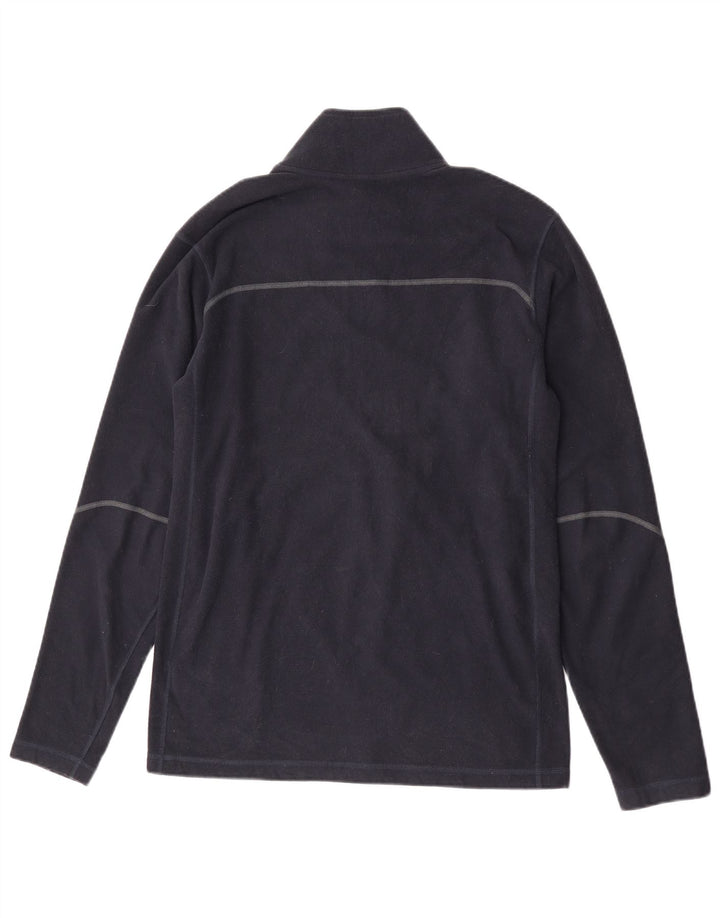 Nike Herren Therma-Fit Fleece-Pullover mit Reißverschluss am Hals, Mittelblaues Polyester