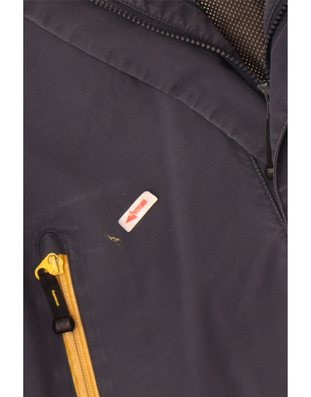 Jack Wolfskin Herren-Regenjacke mit Kapuze, UK 40/42, großes marineblaues Polyamid