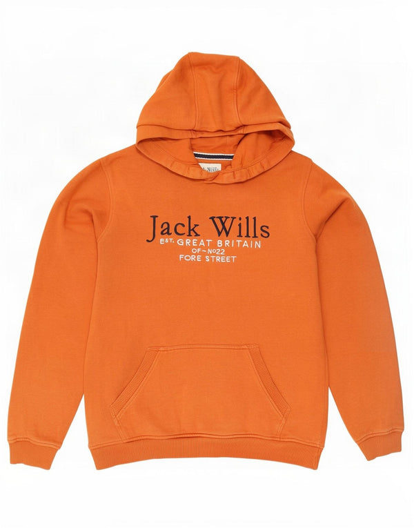Jack Wills Kapuzenpullover mit Grafik für Jungen, 14–15 Jahre, orangefarbene Baumwolle