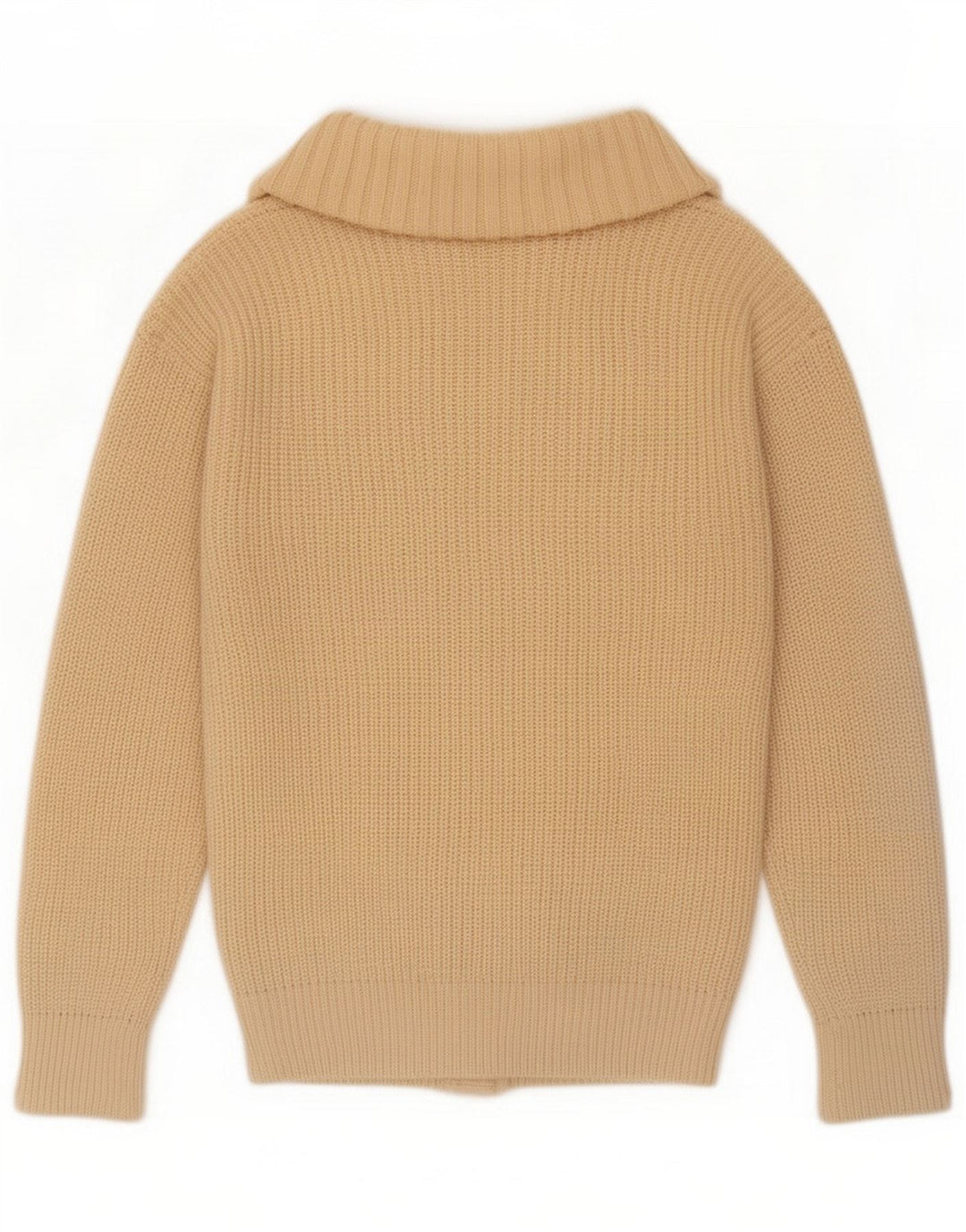 Vintage Herren-Strickjacke, mittelbeige Wolle