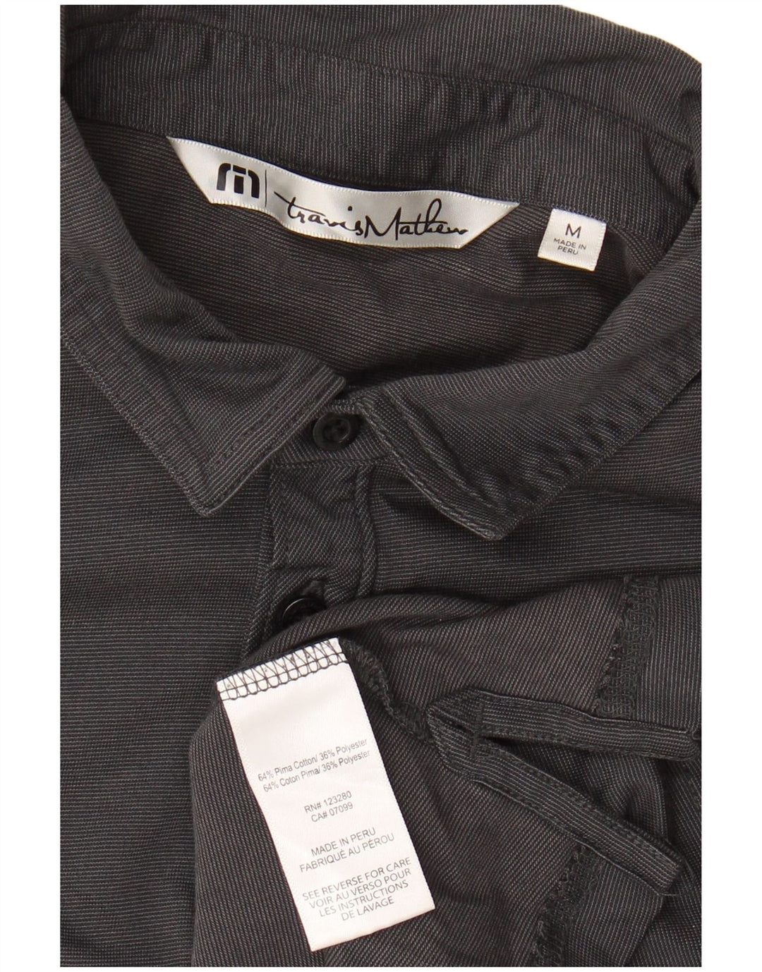 TRAVIS MATHEW Herren Poloshirt Mittelschwarze Baumwolle