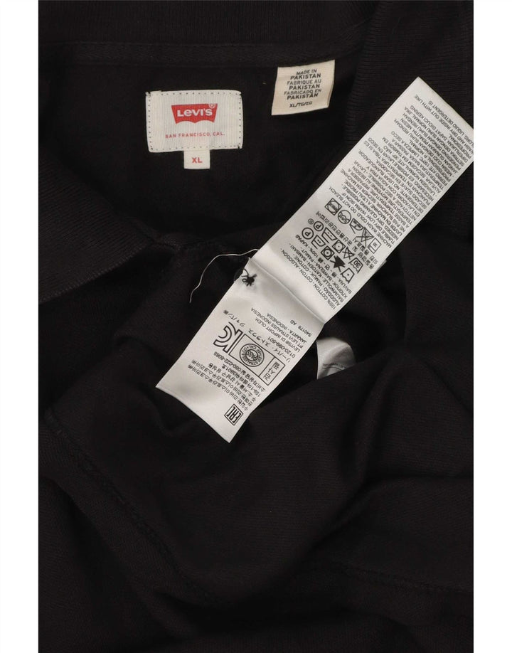 Levi's Herren-Poloshirt XL aus schwarzer Baumwolle