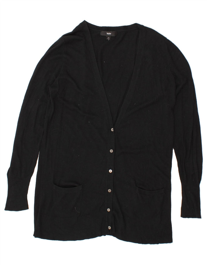 MOSSIMO Womens Longline Cardigan Sweater UK 16 Large Black Nylon Vintage Mossimo and Second-Hand Mossimo from Messina Hembry 