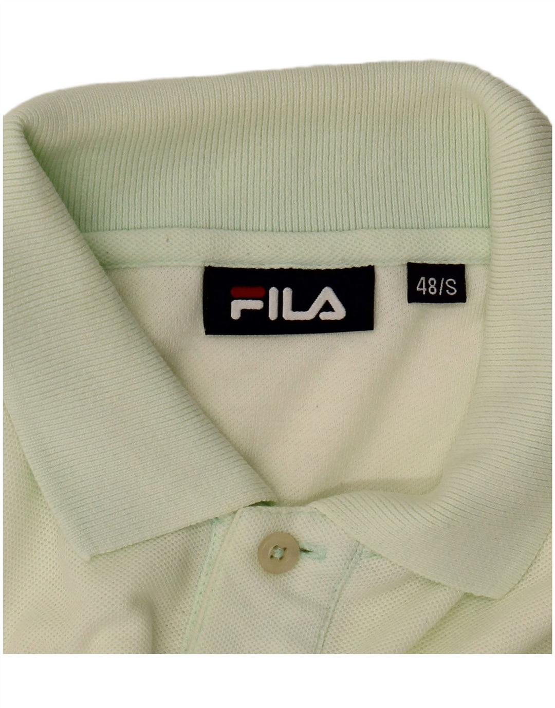 FILA Mens Polo Shirt Small Green Cotton