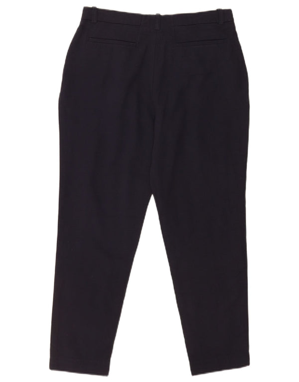 Whistles Damen Slim Cropped-Hose UK 6 XS W26 L23 Marineblaue Baumwolle