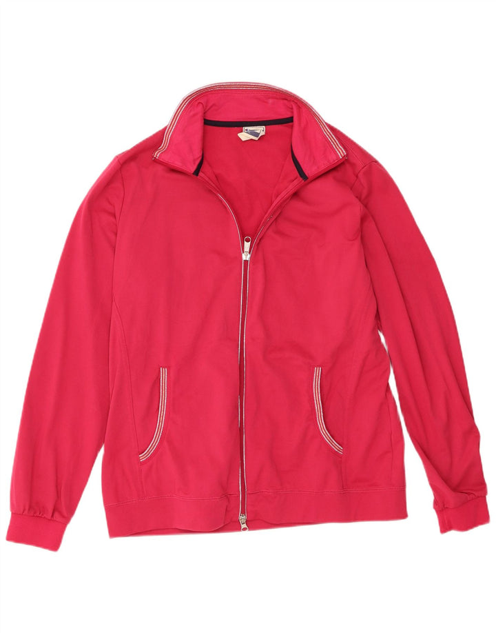Champion Damen-Trainingsanzug-Oberteil mit einfacher Passform, UK-Gr. 14, Größe L, Rosa, Polyester