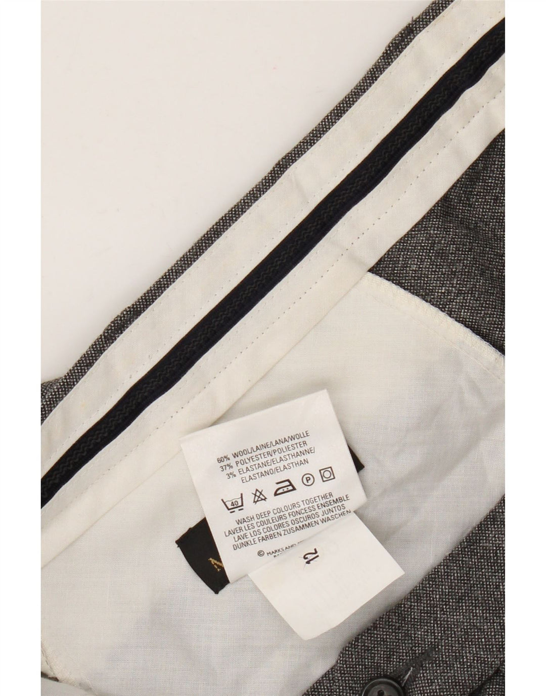 Marks & Spencer Herren St. Michael Gerade Anzughose W40 L29 Graue Wolle