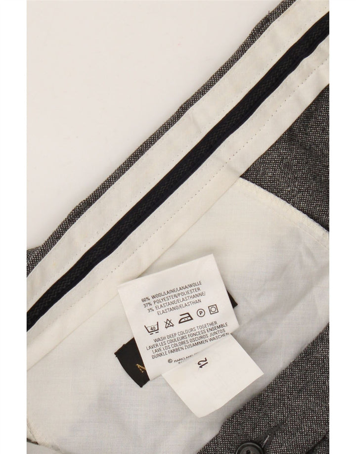 Marks & Spencer Herren St. Michael Gerade Anzughose W40 L29 Graue Wolle