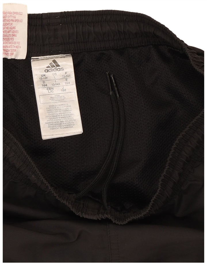Adidas Sportshorts für Jungen, 13–14 Jahre, schwarzes Polyester