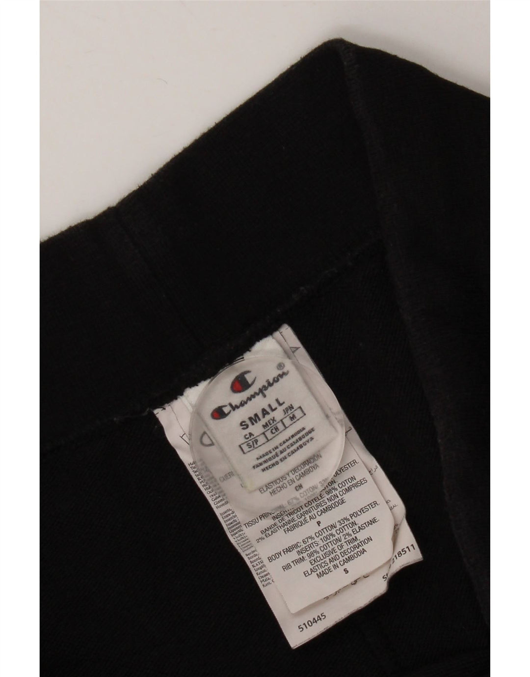 Champion Herren-Sportshorts mit Grafik, Größe S, schwarze Baumwolle