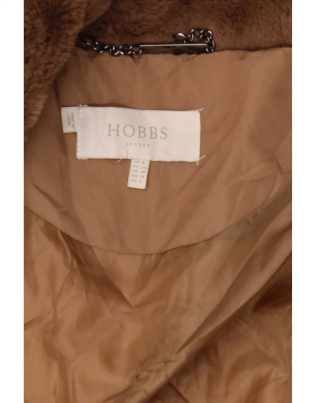 Hobbs Wattierter Damenmantel UK 8 Small Brown Colourblock Polyester
