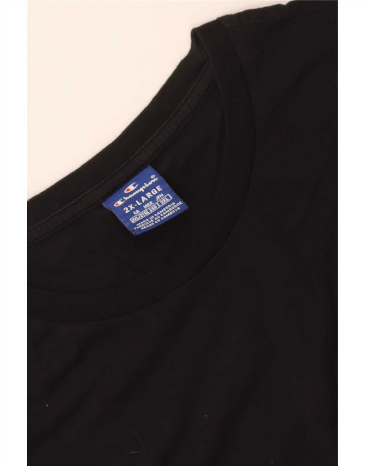Champion Herren Grafik T-Shirt Top 2XL Schwarz