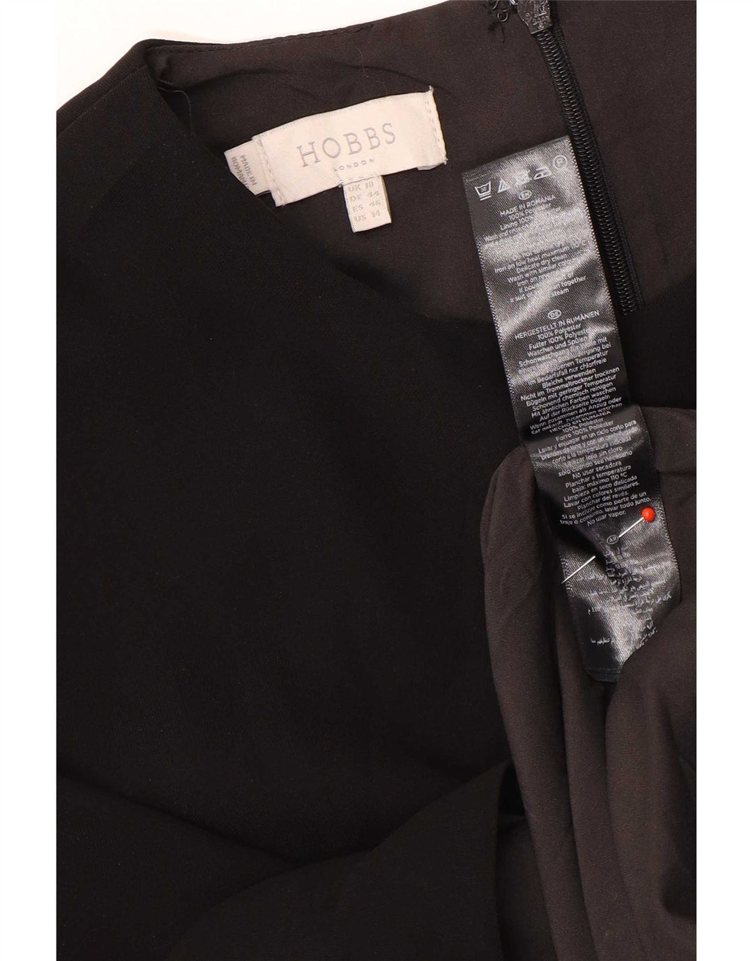 Hobbs Damen Etuikleid UK 18 XL Schwarz Polyester