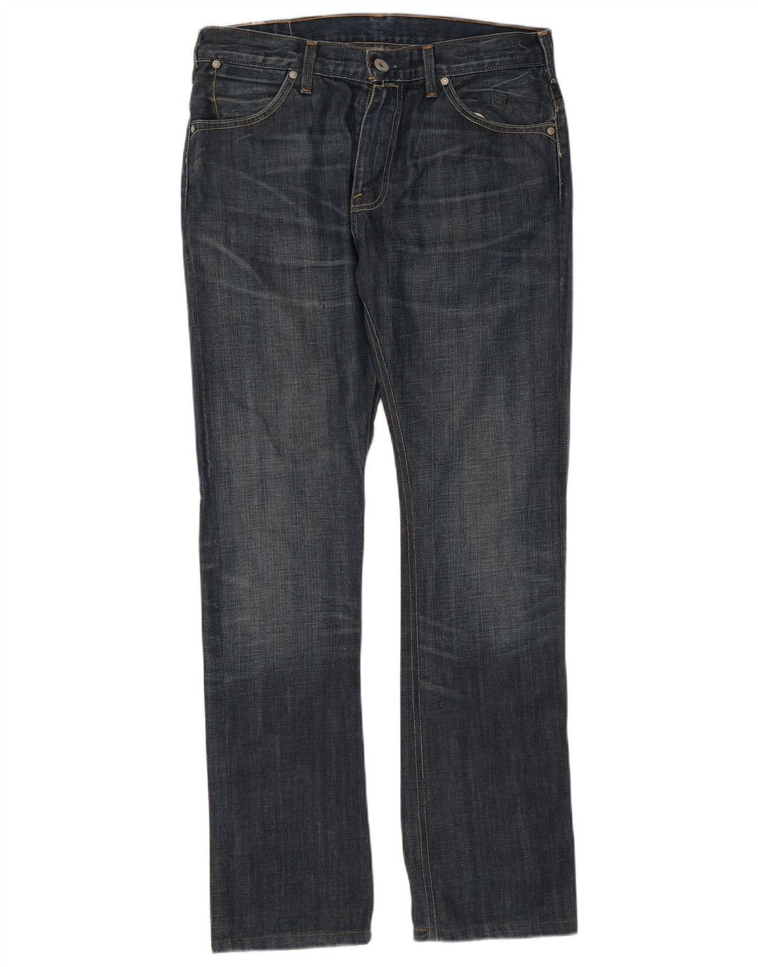 Levi's Herren Straight Jeans W33 L34 Marineblaue Baumwolle