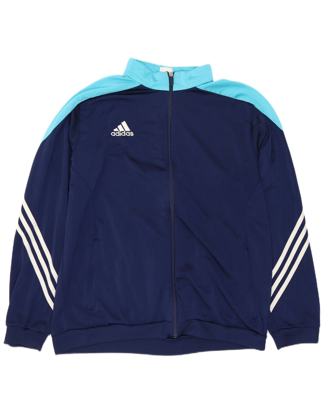 ADIDAS Herren-Trainingsanzug XL, Marineblau, Farbblock-Polyester