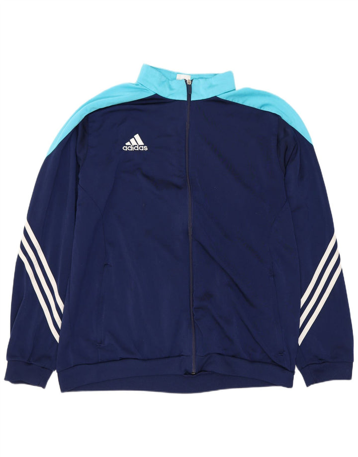 ADIDAS Herren-Trainingsanzug XL, Marineblau, Farbblock-Polyester