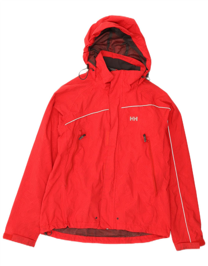 Helly Hansen Herren-Regenjacke mit Kapuze, UK 36, Größe S, Rot, Polyamid