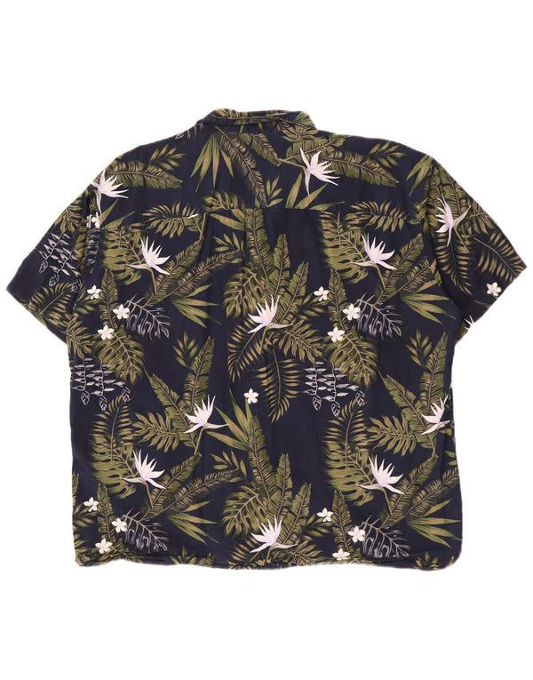 Jack & Jones Herren-Kurzarmhemd 2XL, Marineblau, Blumenmuster, Baumwolle