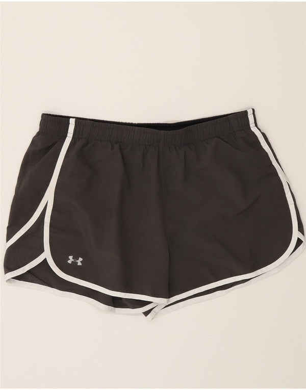 Under Armour Damen Heat Gear Sportshorts UK 14 Mittelgraues Polyester