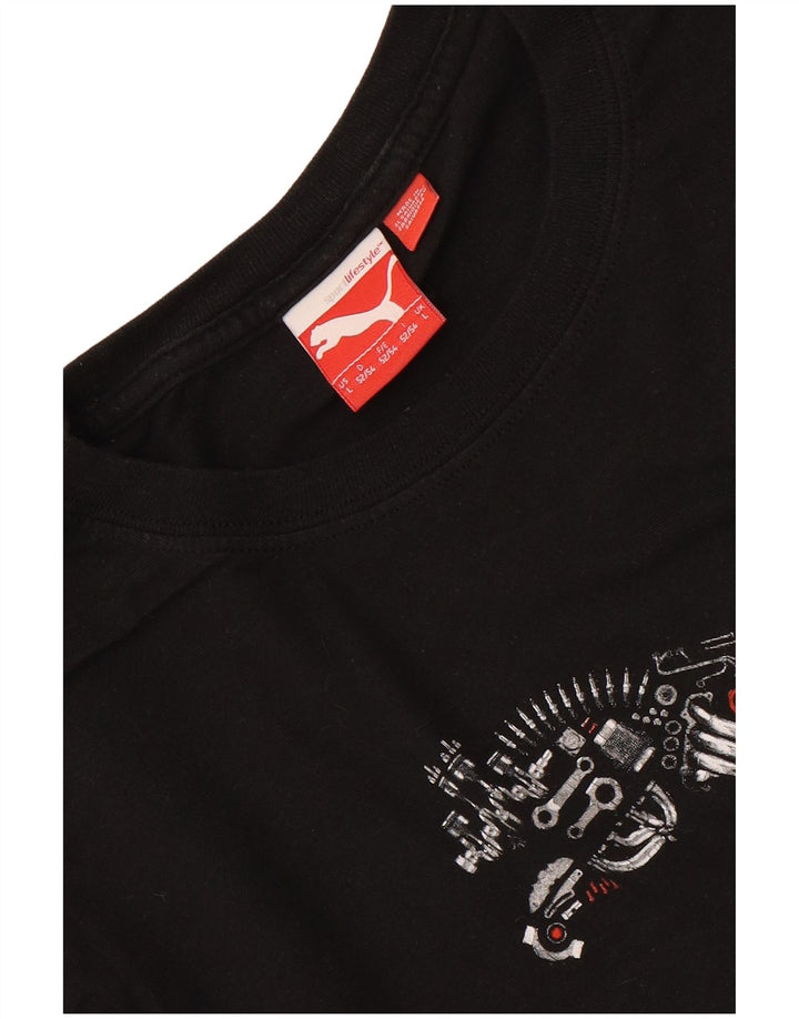 Puma Herren T-Shirt mit Grafik, Größe L, Schwarz
