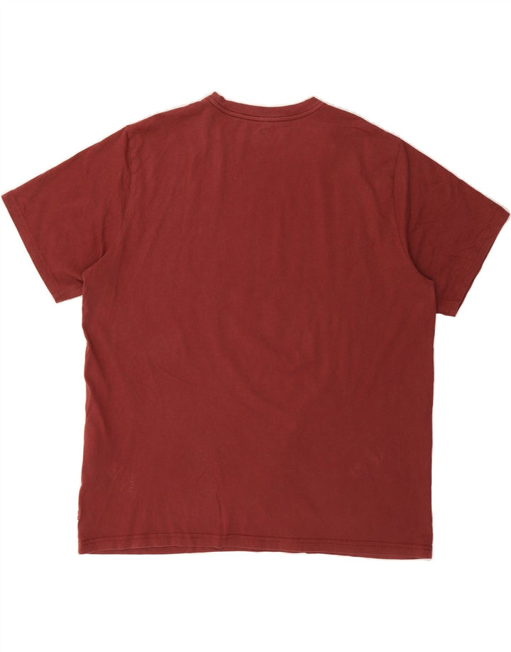 LEVI'S Mens Relaxed Graphic T-Shirt Top Large Maroon Cotton Vintage Levi's and Second-Hand Levi's from Messina Hembry 