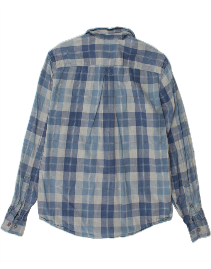 EDDIE BAUER Mens Classic Fit Shirt Medium Blue Check Cotton Vintage Eddie Bauer and Second-Hand Eddie Bauer from Messina Hembry 