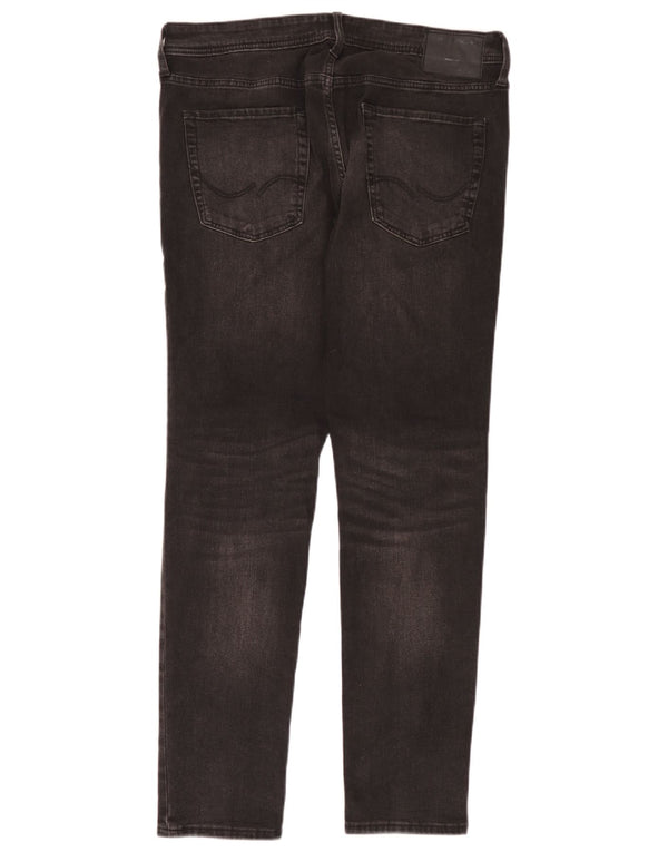 Jack & Jones Herren Liam Skinny Jeans W36 L32 Schwarze Baumwolle
