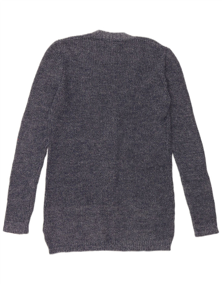 Fat Face Damen-Cardigan-Pullover UK 12 Medium Navy Blue Cotton