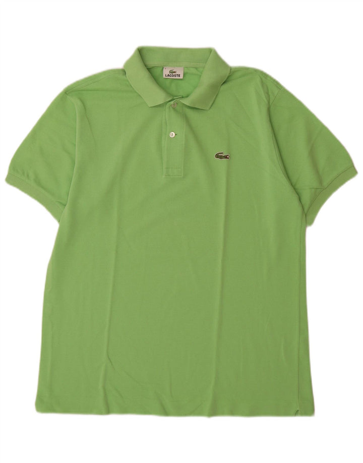 Lacoste Herren-Poloshirt, Größe 4, mittelgrüne Baumwolle
