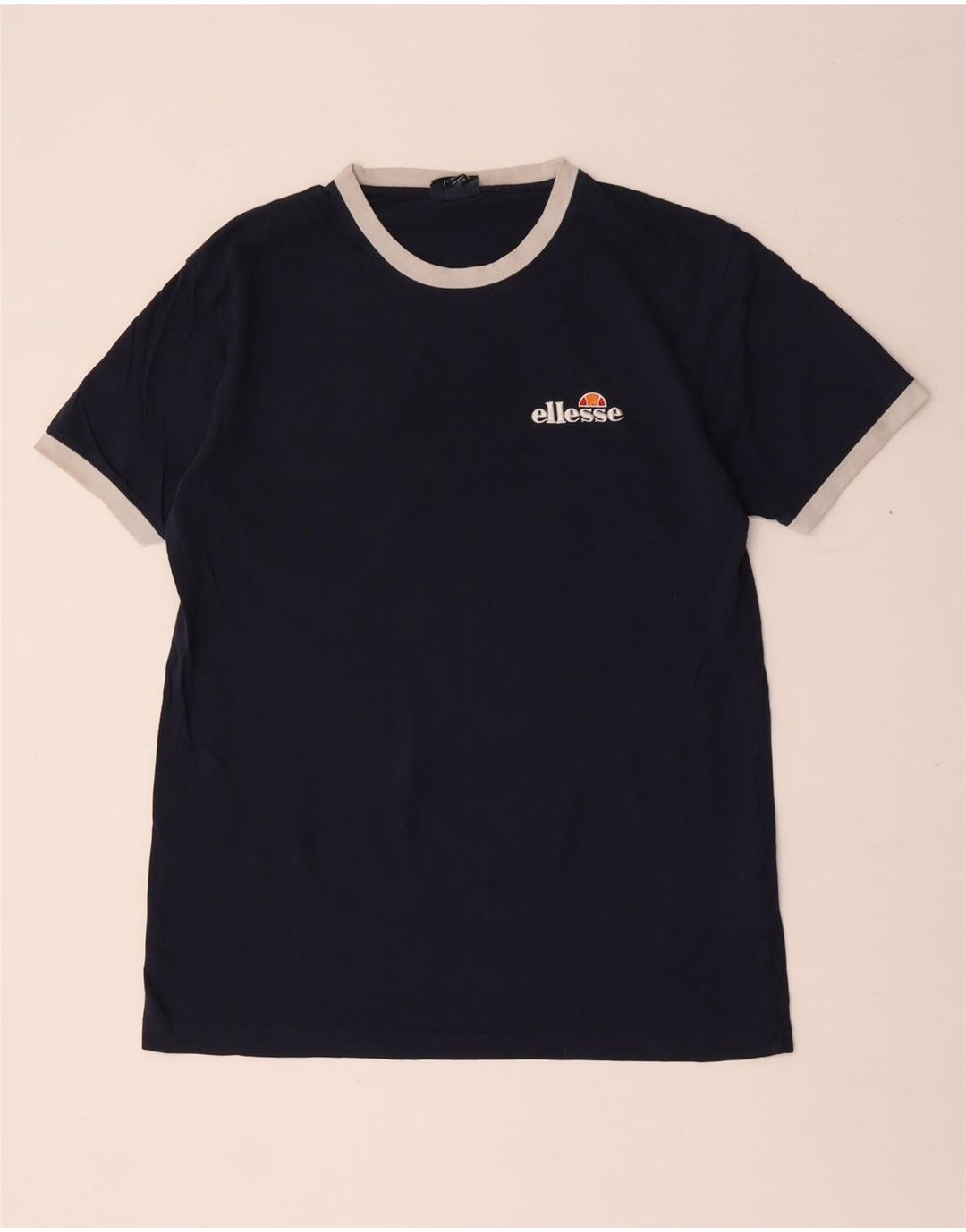 Ellesse Herren-T-Shirt mit Grafik, mittlere marineblaue Baumwolle