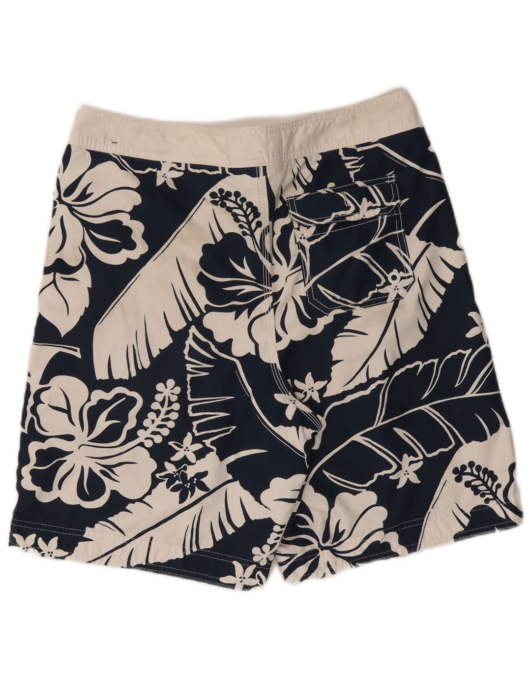 Abercrombie & Fitch Herren-Badeshorts, Mittelschwarzes, geblümtes Polyester