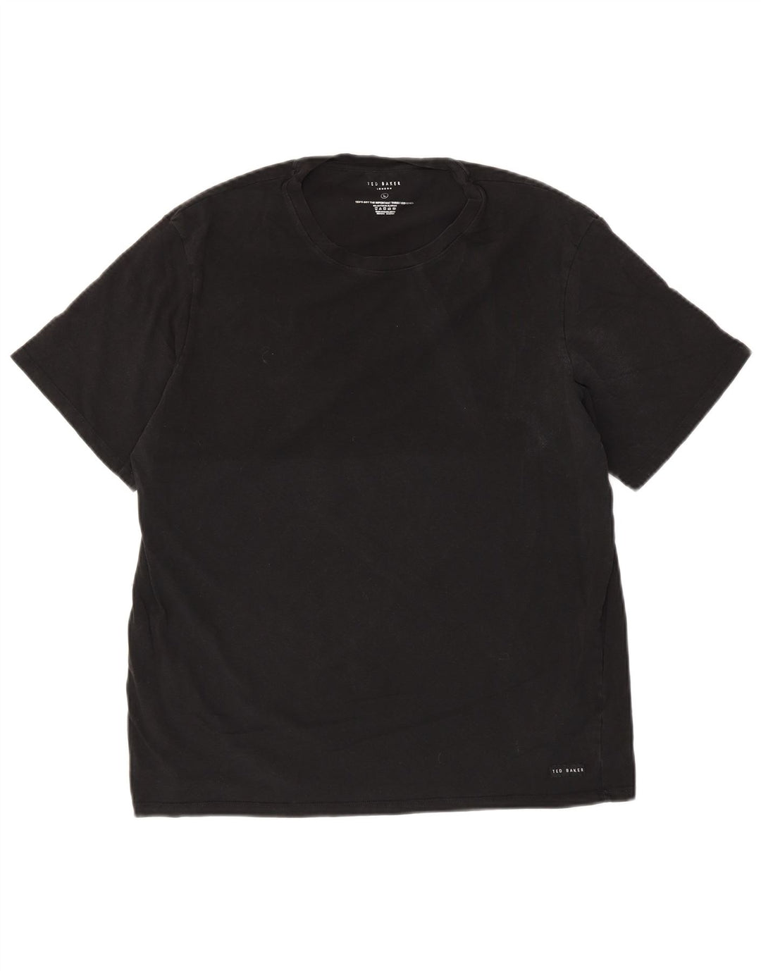 Ted Baker Herren T-Shirt Top Large Schwarz Baumwolle