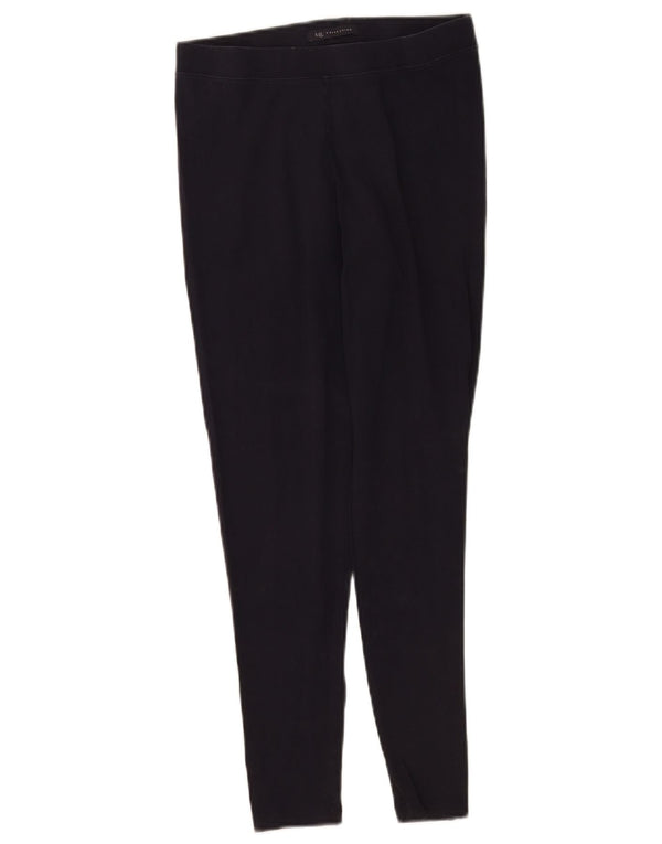 Marks & Spencer Damen Crop Leggings UK 10 Small Marineblaue Baumwolle