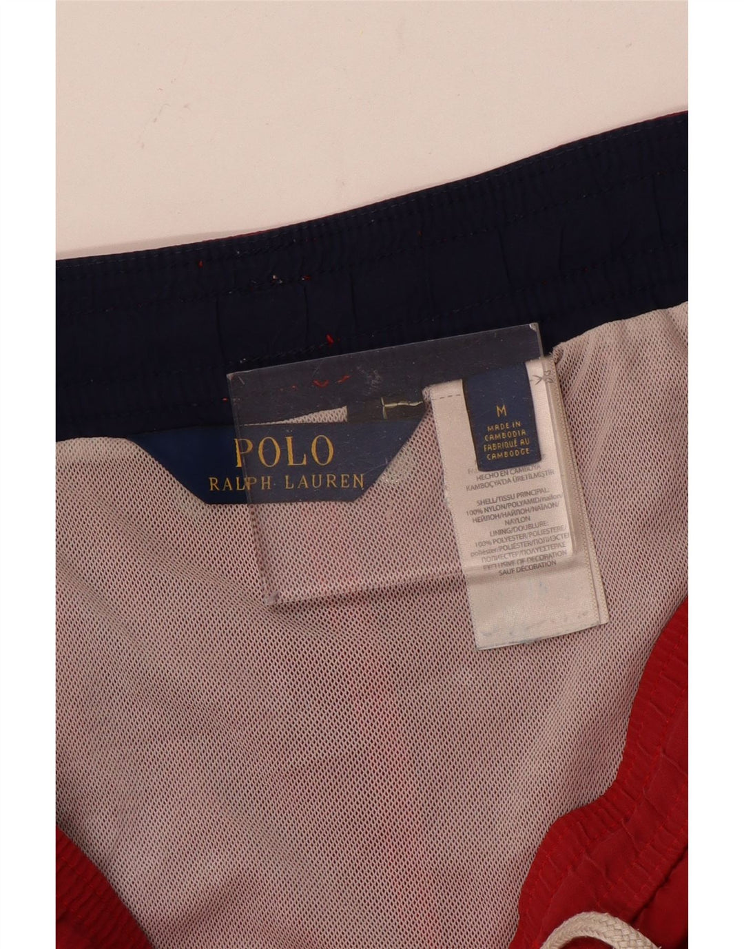 Polo Ralph Lauren Herren-Badeshorts aus mittelrotem Nylon
