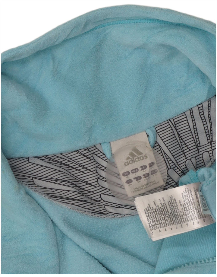 Adidas Damen Fleecejacke UK 18 XL Blau Polyester