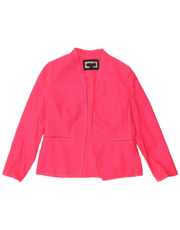 Offene Blazerjacke für Damen von J. Crew, US 8, Mittelrosa, Leinen
