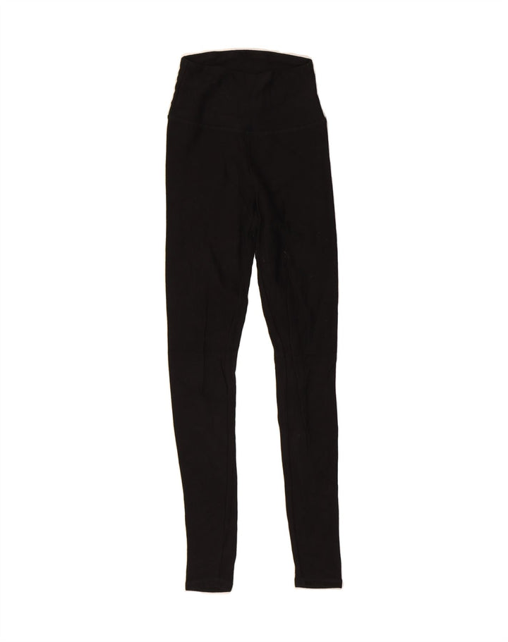 ORVIS Womens Leggings UK 4 XS  Black Modal Vintage Orvis and Second-Hand Orvis from Messina Hembry 