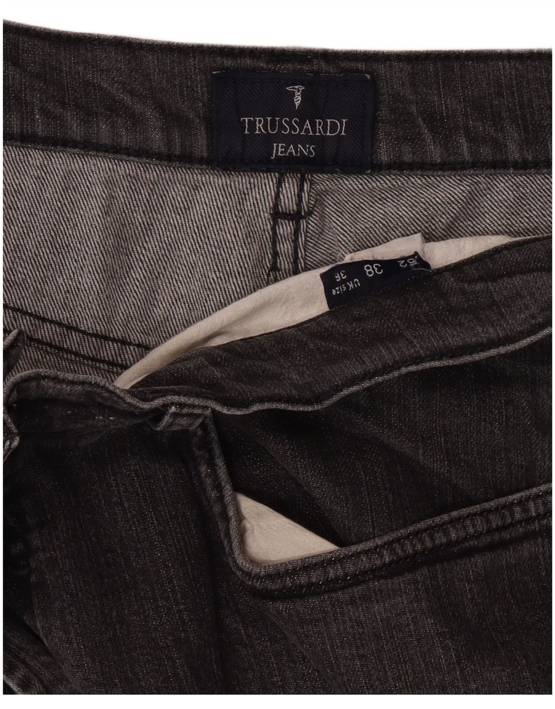 TRUSSARDI Herren Straight Jeans W36 L29 Grau