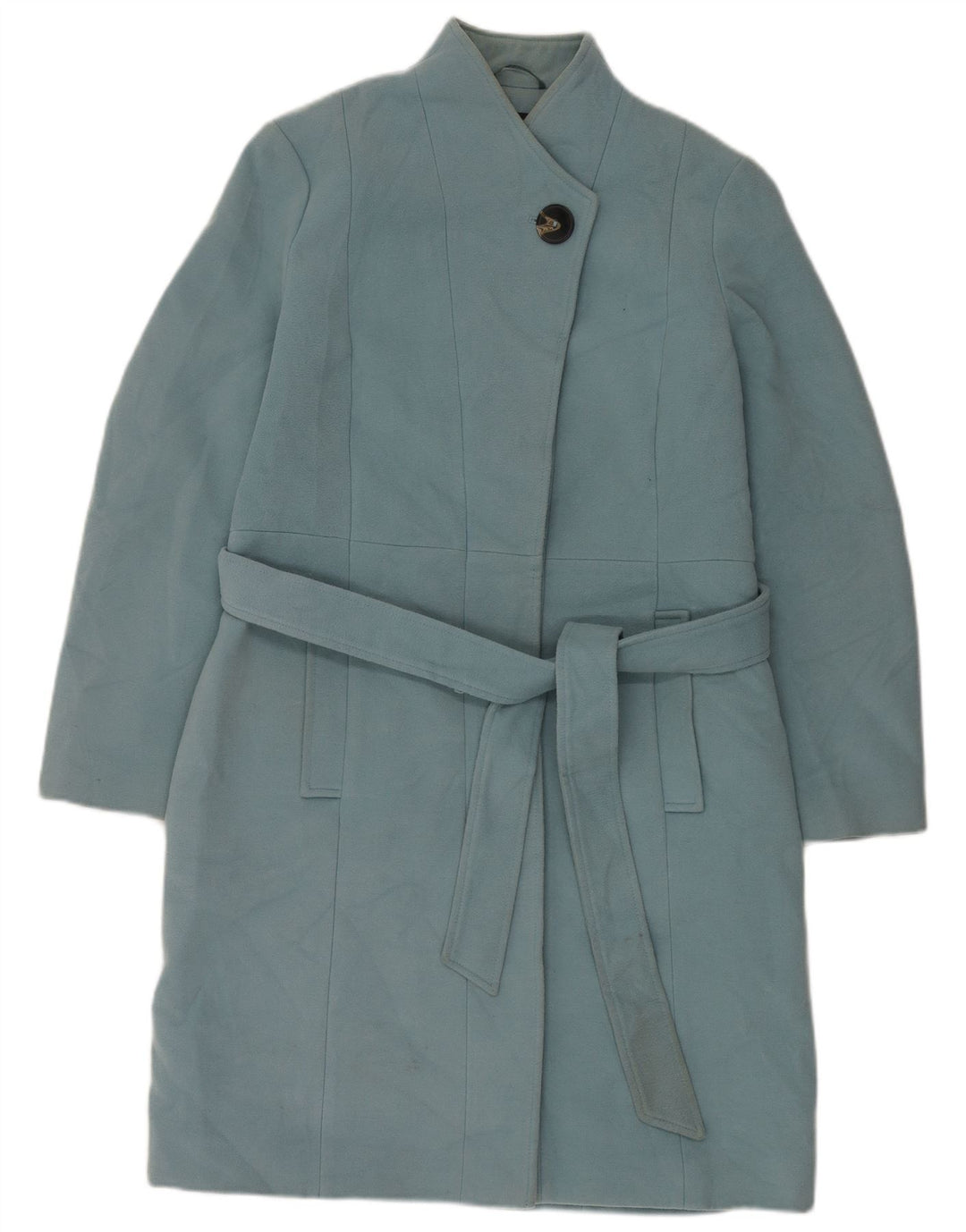 Marks & Spencer Damen Loose Fit Mantel UK 18 XL Blau Polyester